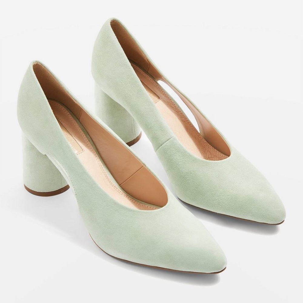 Topshop Ginger Leather Court Heel 7.5